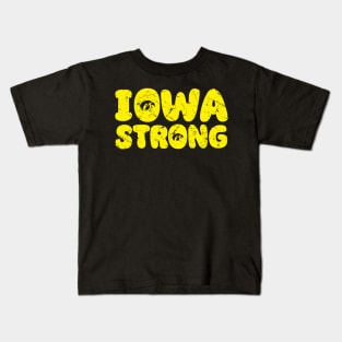 Iowa Strong // Retro Typography Design Kids T-Shirt